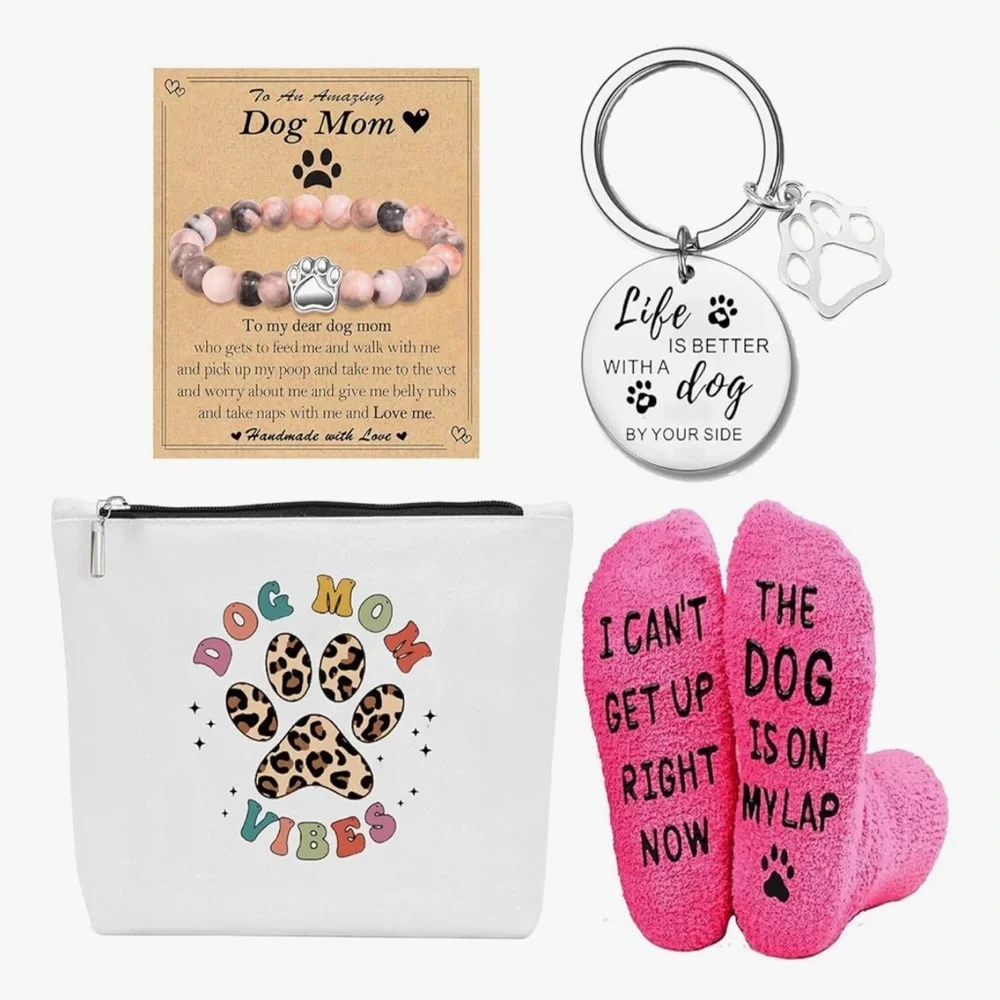 🆕 Dog Mom Gifts for Women, 4pcs Women Gift Set for Dog Lovers